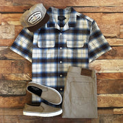 Baja Board Shirt - Navy Plaid