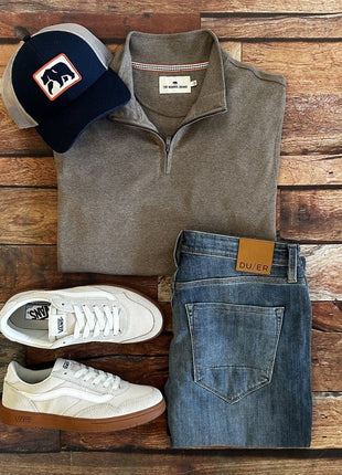Puremeso Weekend 1/4 Zip - Taupe