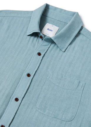 The Alan Solid Shirt - Lago Blue