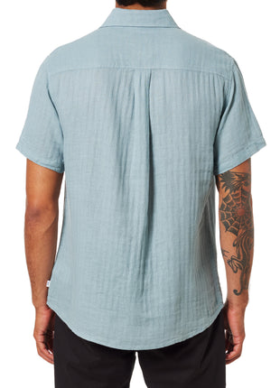 The Alan Solid Shirt - Lago Blue