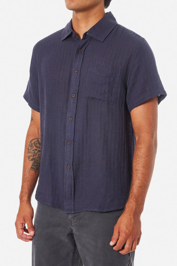 The Alan Solid Shirt - Polar Navy