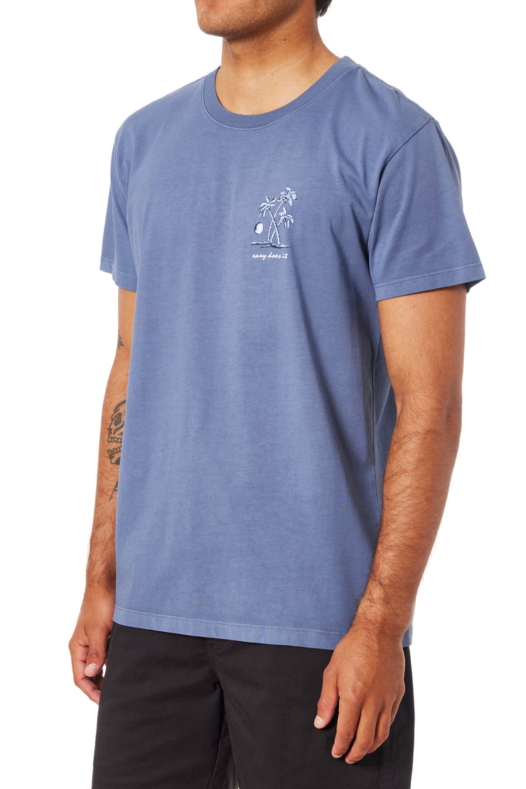 Aruba Tee - Blue Pigment Dye