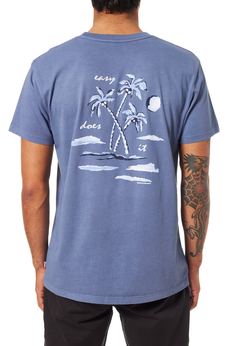 Aruba Tee - Blue Pigment Dye