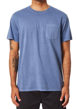 Base Pocket Tee - Blue Pigment Dye