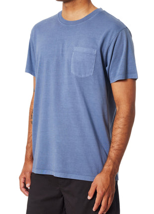 Base Pocket Tee - Blue Pigment Dye