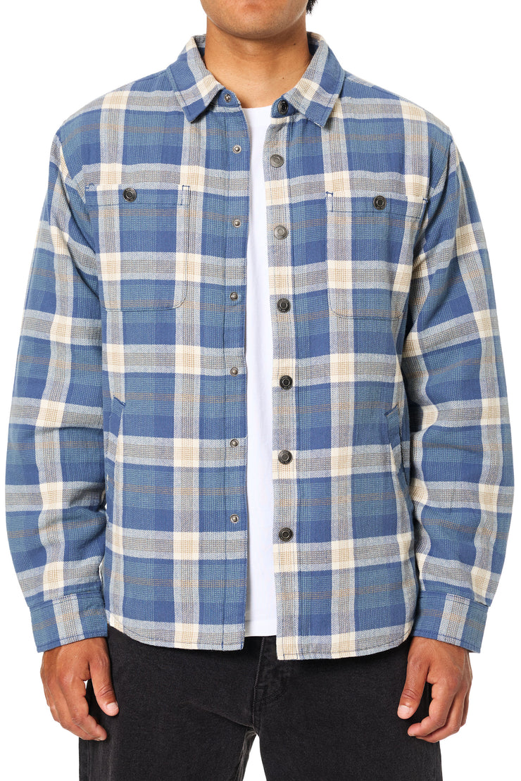 Harold Shirt Jacket - Washed Blue