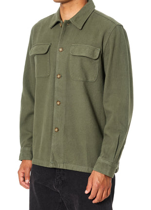 Shiloh Flannel Overshirt - Thyme Green