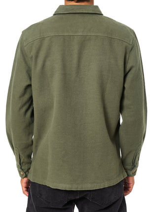 Shiloh Flannel Overshirt - Thyme Green