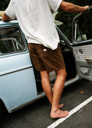 Ward Corduroy Short 6.5" - Coffee