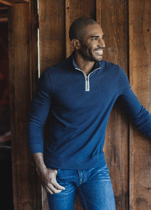 Puremeso Weekend 1/4 Zip - Navy