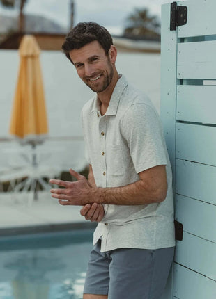 Puremeso Active Button Down - Stone