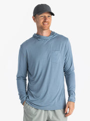 Bamboo Lightweight Hoodie - Blue Fog