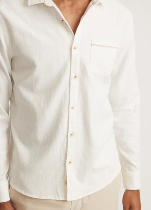 Stretch Selvage LS Shirt - Natural