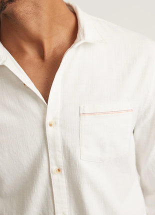 Stretch Selvage LS Shirt - Natural