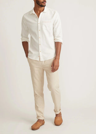 Stretch Selvage LS Shirt - Natural