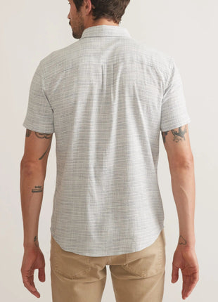 Stretch Selvage Shirt - Blue Mini Stripe