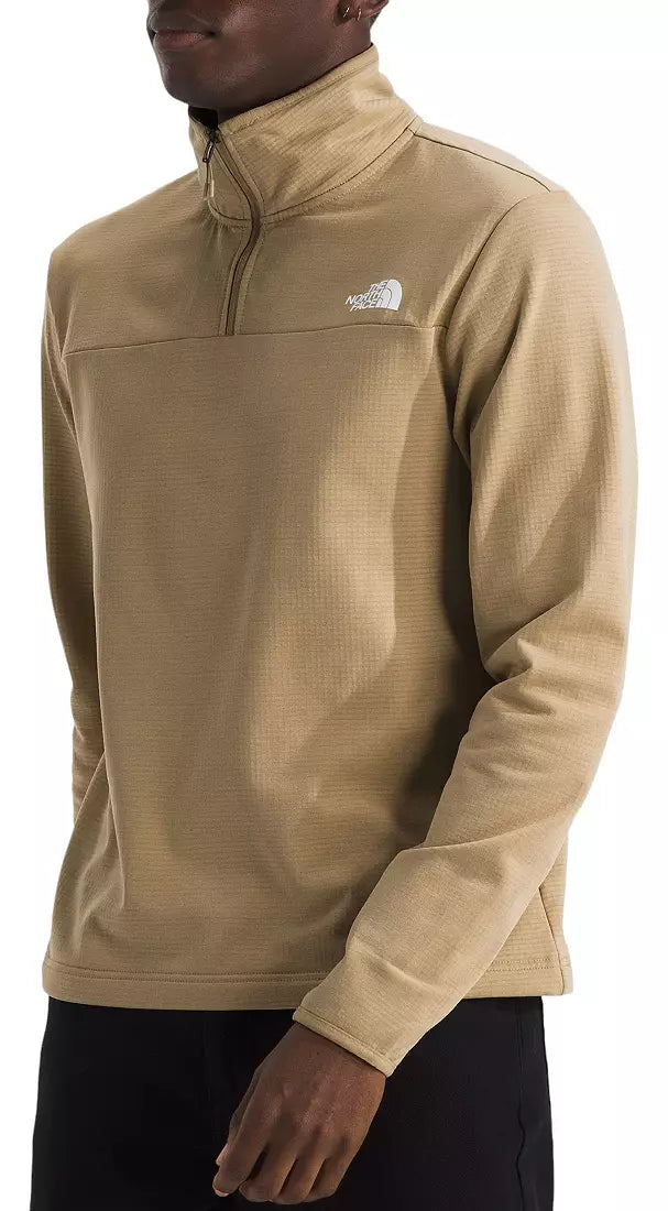 Cedar Trail Grid Fleece - Khaki Stone