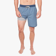 Anchor Lined Short 8" - Mist Seaview
