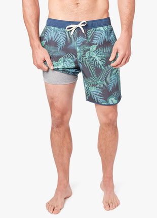 Anchor Lined Short 8" - Navy Evergreen