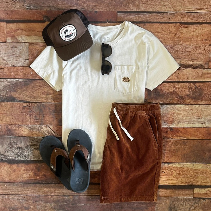 Latitude Corduroy Shorts 7" - Sienna