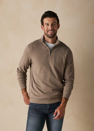 Puremeso Weekend 1/4 Zip - Taupe