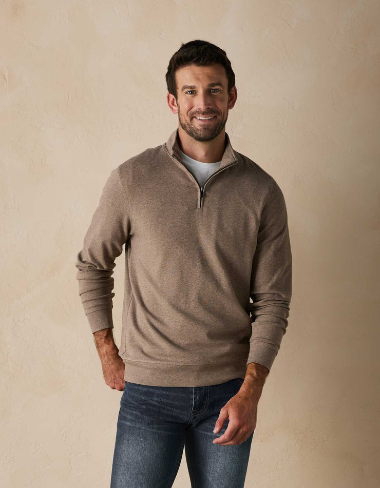 Puremeso Weekend 1/4 Zip - Taupe