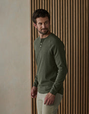 Puremeso Everyday Henley - Oak Moss