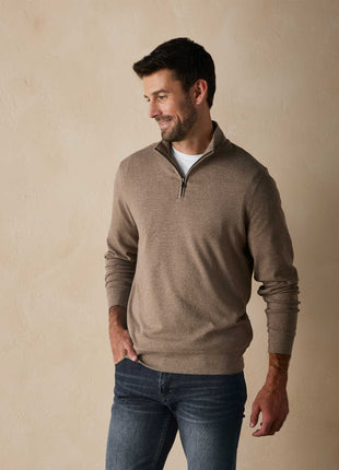 Puremeso Weekend 1/4 Zip - Taupe