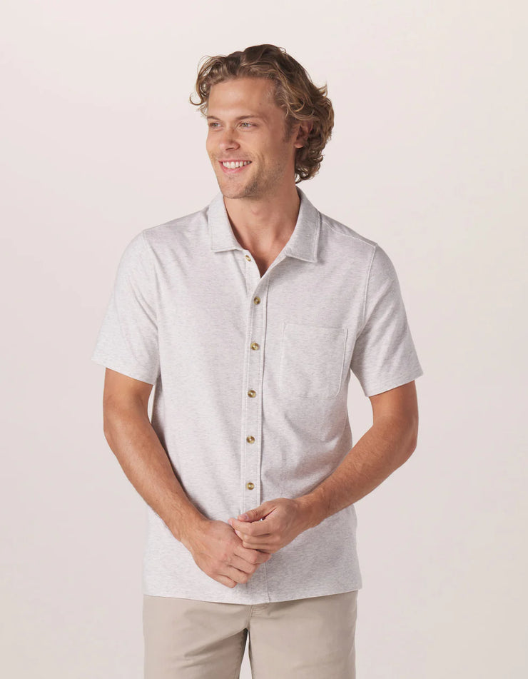 Puremeso Active Button Down - Stone