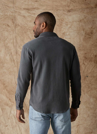 Comfort Terry Shirt Jacket - Steel