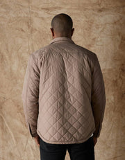 Quilted Sherpa Lined Shacket - Pine Bark Brown