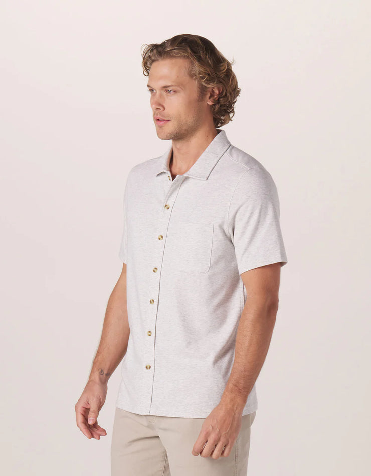 Puremeso Active Button Down - Stone