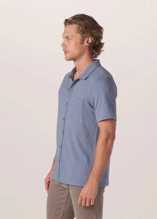 Puremeso Active Button Down - Lake Blue