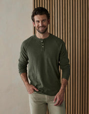 Puremeso Everyday Henley - Oak Moss