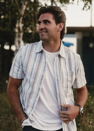 Freshwater Shirt - Misty Harbor Stripe