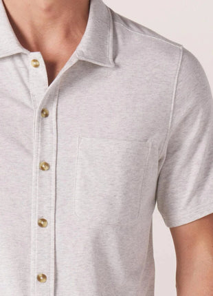 Puremeso Active Button Down - Stone