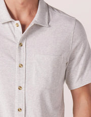 Puremeso Active Button Down - Stone