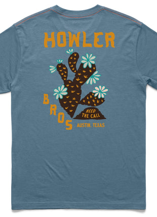 Prickly Pear Pocket T-Shirt - Blue Horizon