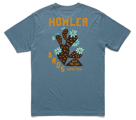 Prickly Pear Pocket T-Shirt - Blue Horizon