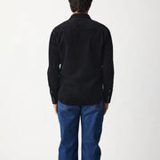 Reagan Pearl Snap Cord Shirt - Black