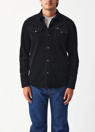Reagan Pearl Snap Cord Shirt - Black