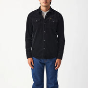 Reagan Pearl Snap Cord Shirt - Black