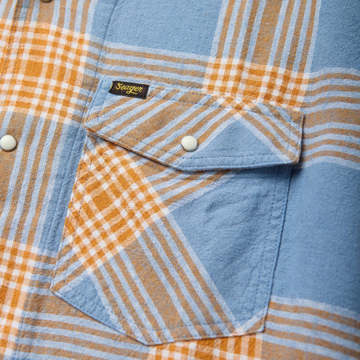 Whippersnapper Snap Shirt - Sky Blue Plaid