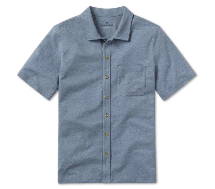 Puremeso Active Button Down - Lake Blue