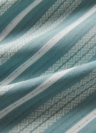 Bless Up Breathable Stretch Shirt - Dusty Blue Stripe