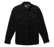 Reagan Pearl Snap Cord Shirt - Black