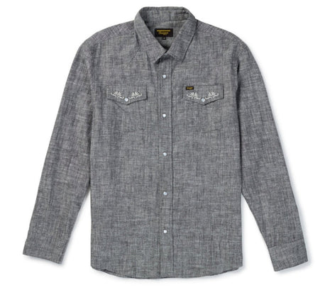Reagan Pearl Snap Shirt - Faded Black
