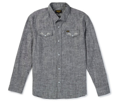 Reagan Pearl Snap Shirt - Washed Black