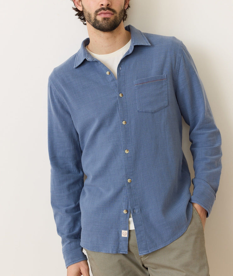 Stretch Selvage LS Shirt - Coronet Blue