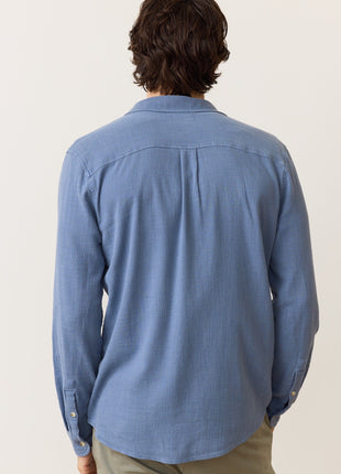 Stretch Selvage LS Shirt - Coronet Blue